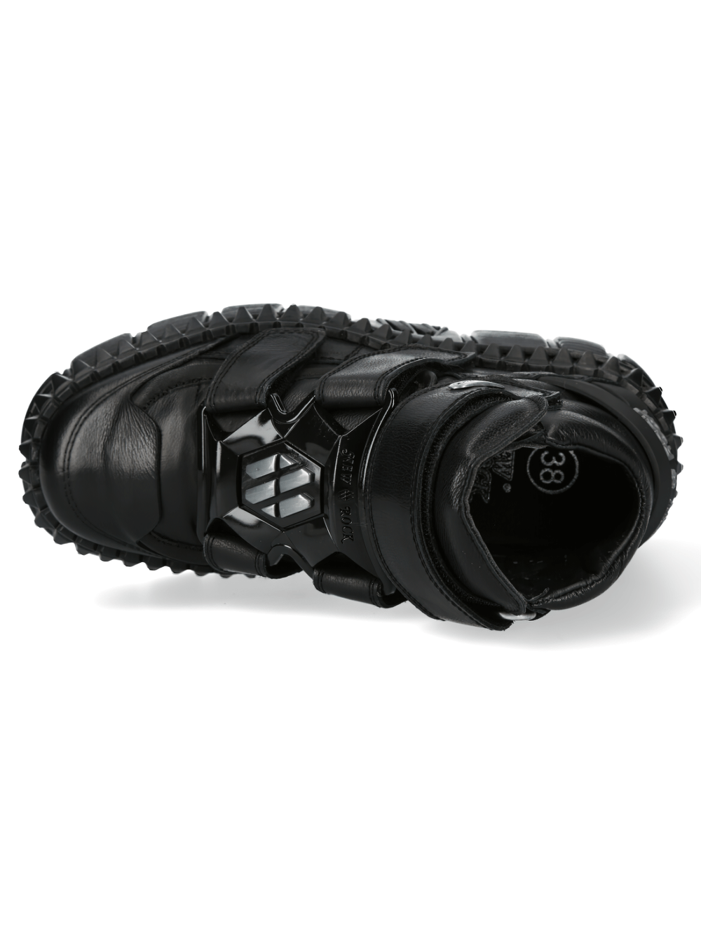 NEW ROCK Men's Gothic Rock Platform Boots with Velcro Straps
