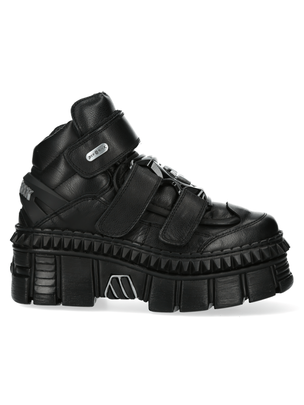 NEW ROCK Men's Gothic Rock Platform Boots with Velcro Straps