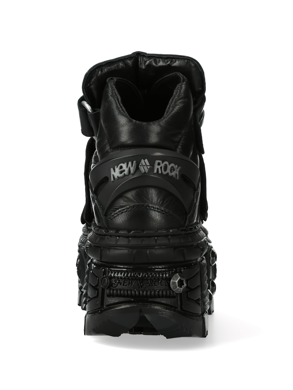 NEW ROCK Men's Heavy Gothic Ankle Boots with Velcro Straps