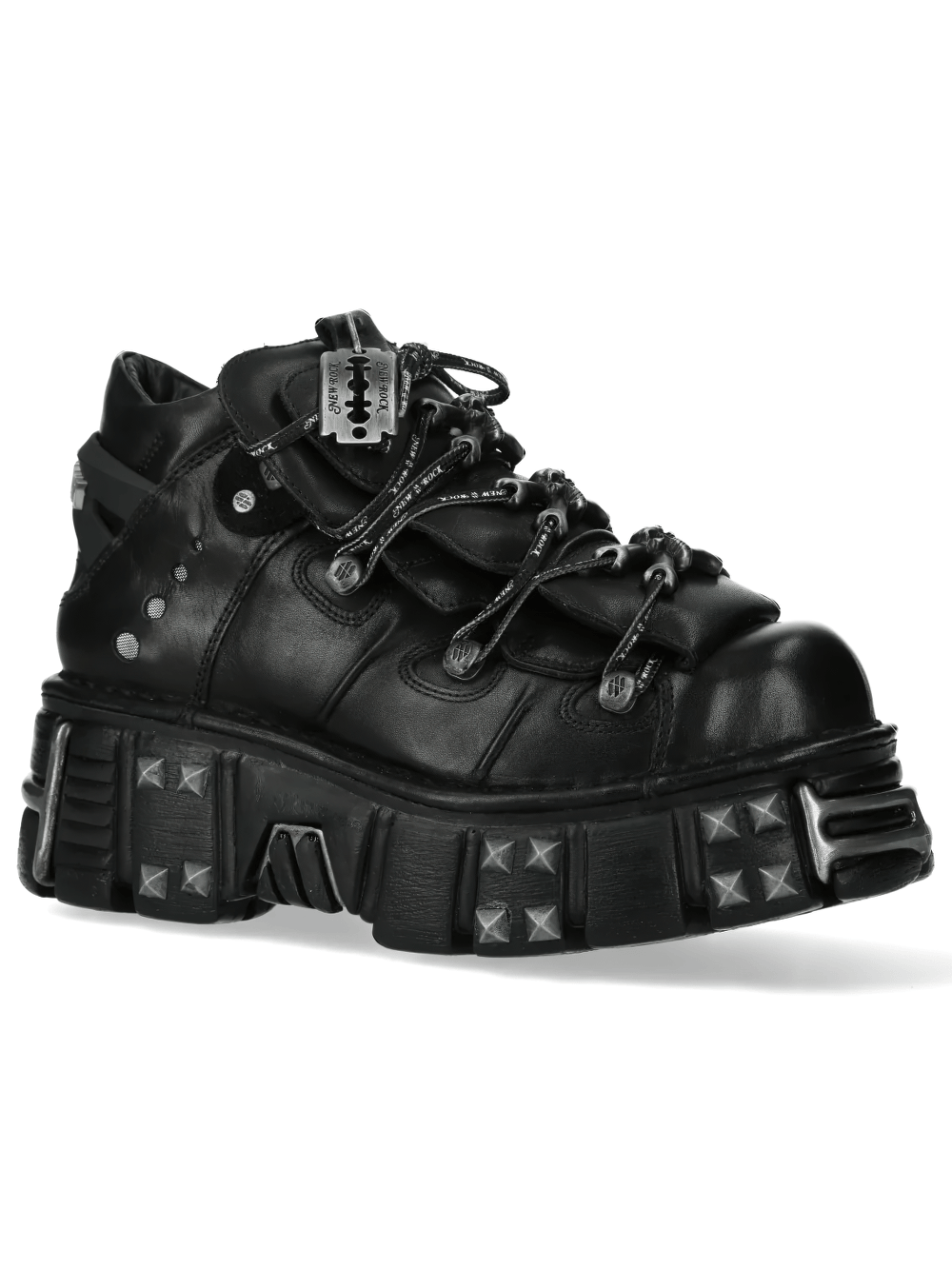 NEW ROCK Men's Ankle Boots with Studded Sole Silhouette