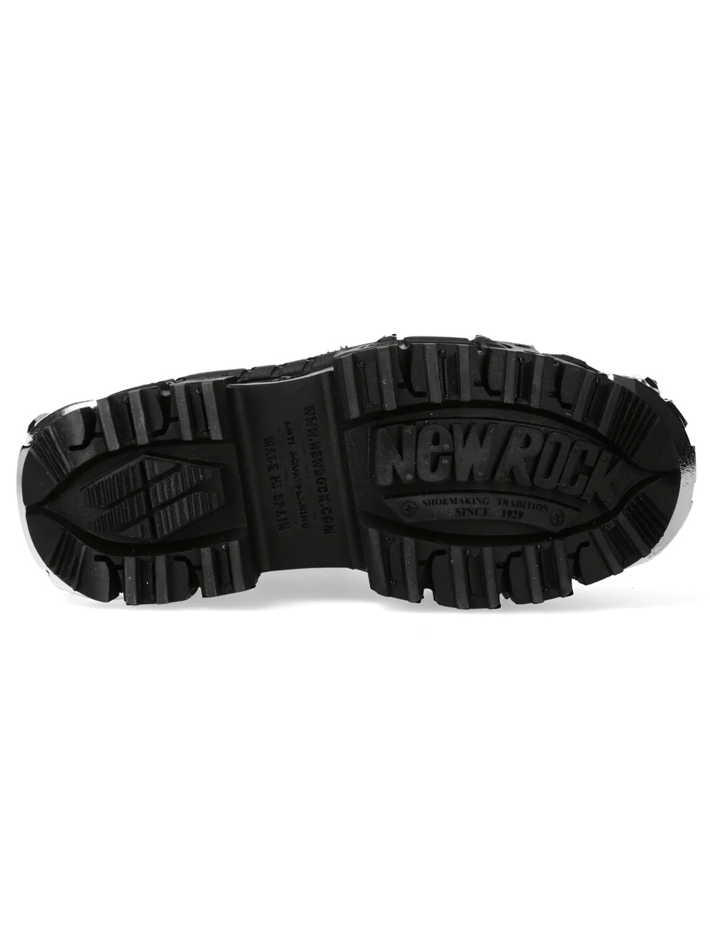 NEW ROCK Men's Blue Punk Platform Boots with Spiked Hardware