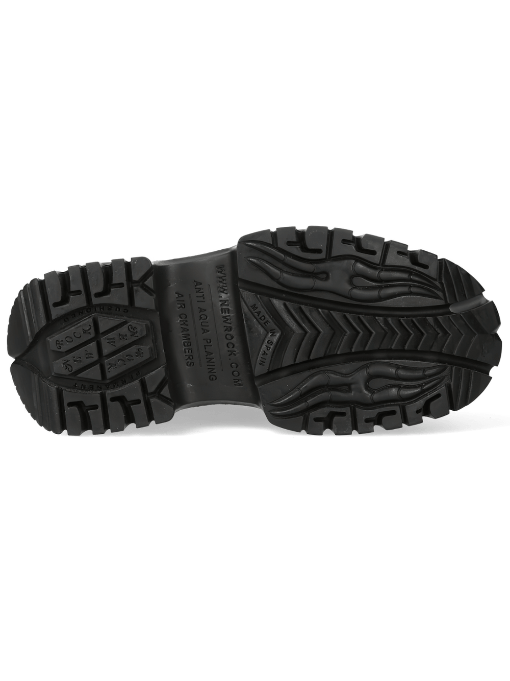 NEW ROCK Men's Dark Platform Shoes with Buckled Trim Detail