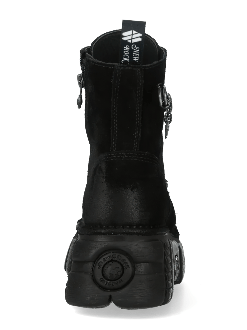 NEW ROCK Men's Gothic Charm Combat Boots with Cross Details