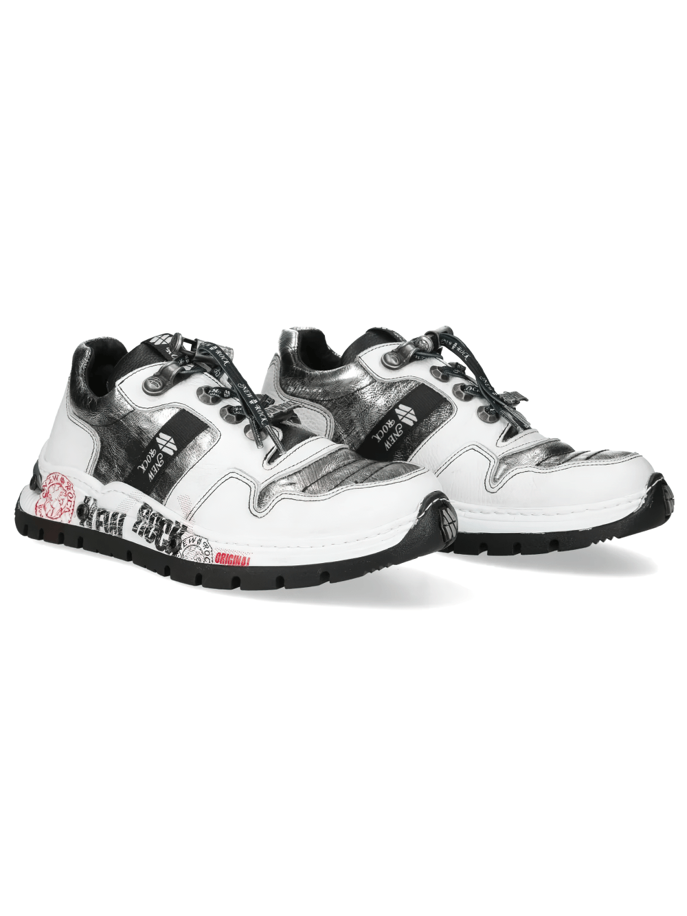 NEW ROCK Women's Metallic Rock Low-Top Platform Shoes