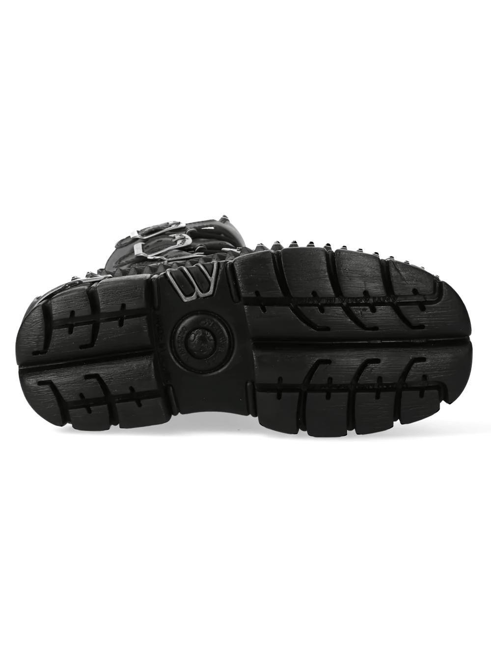 NEW ROCK Men's Gothic Military Boots with Four Buckle Straps