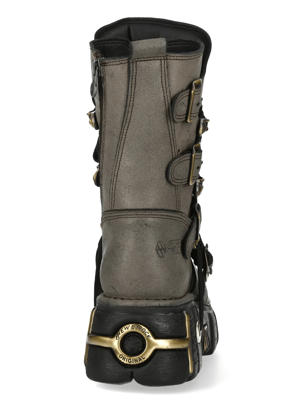 NEW ROCK Men's Gothic Platform Boots with Rugged Buckle Set
