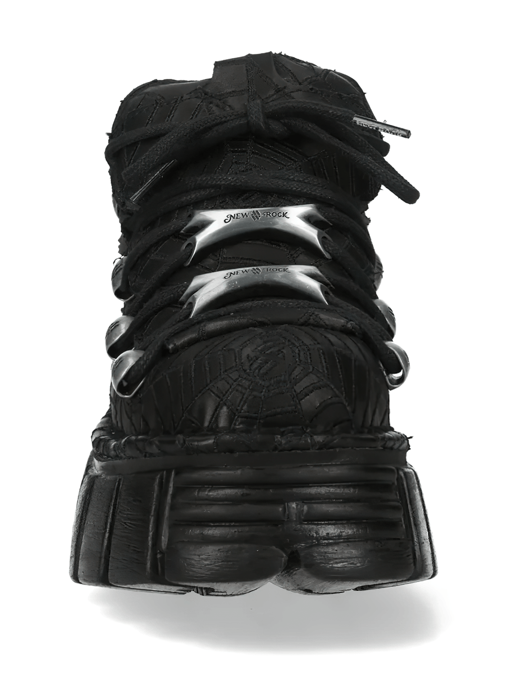 NEW ROCK Men's Gothic Platform Shoes with Sculpted Lug Sole