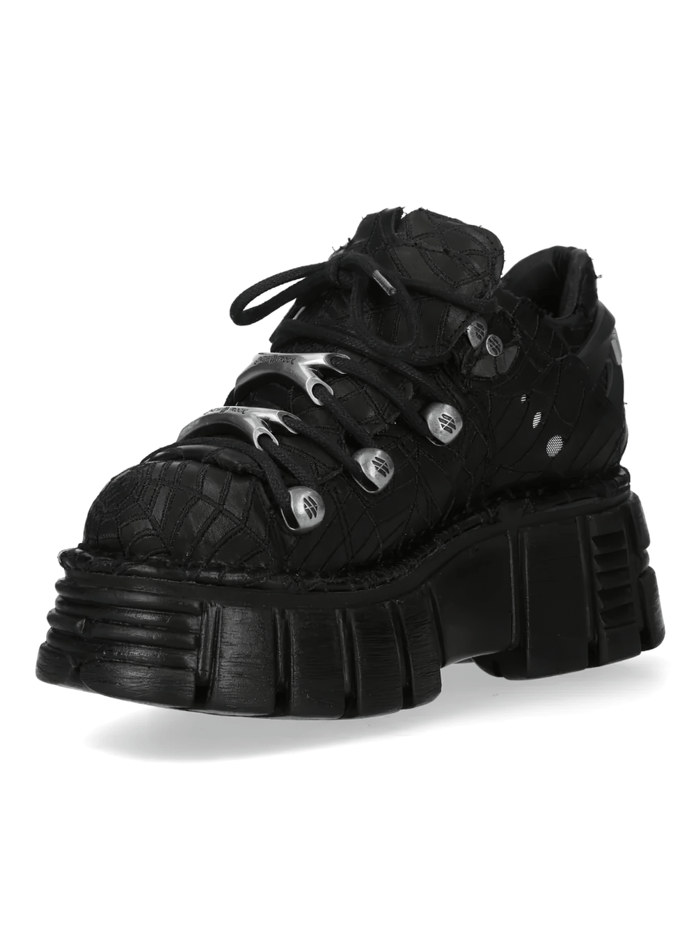 NEW ROCK Men's Gothic Platform Shoes with Sculpted Lug Sole