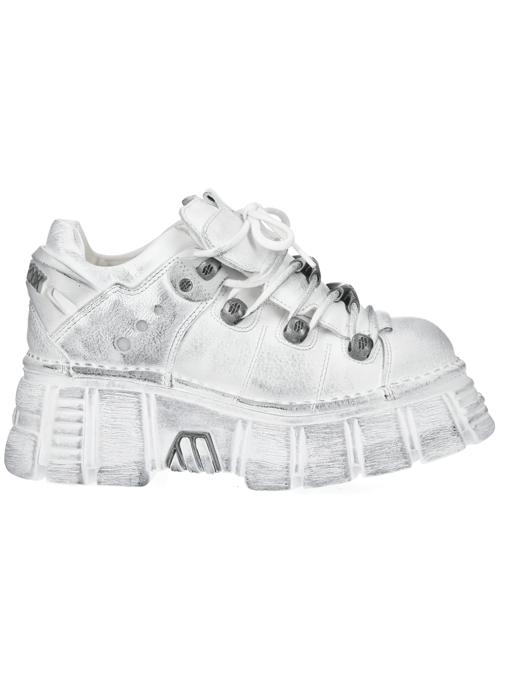 NEW ROCK Men's Gothic Platform Shoes with Silver Trim Edge