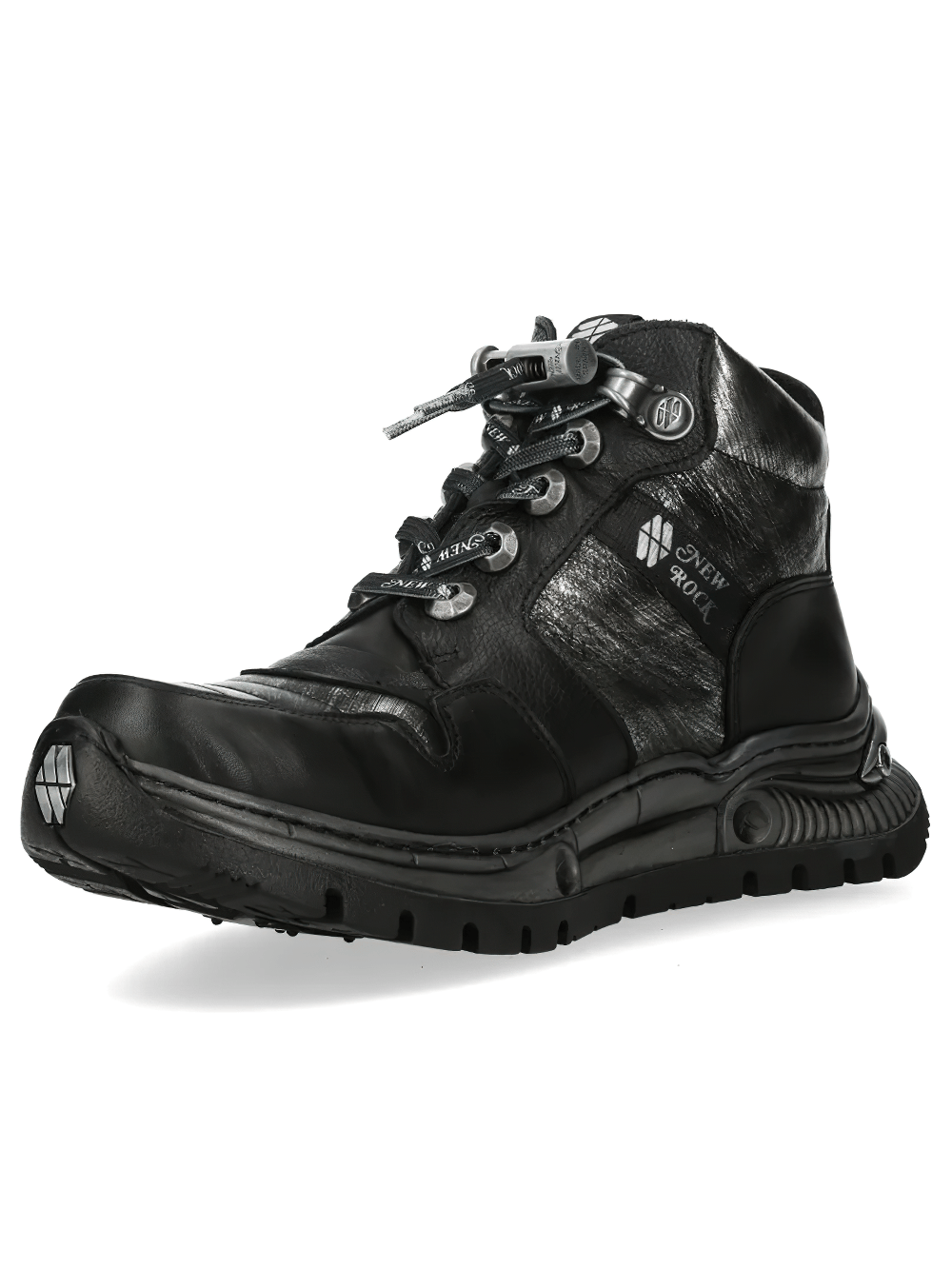 NEW ROCK Men's Gothic Rock Ankle Boots with Industrial Sole