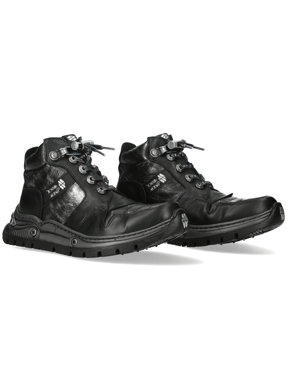 NEW ROCK Men's Gothic Rock Ankle Boots with Industrial Sole