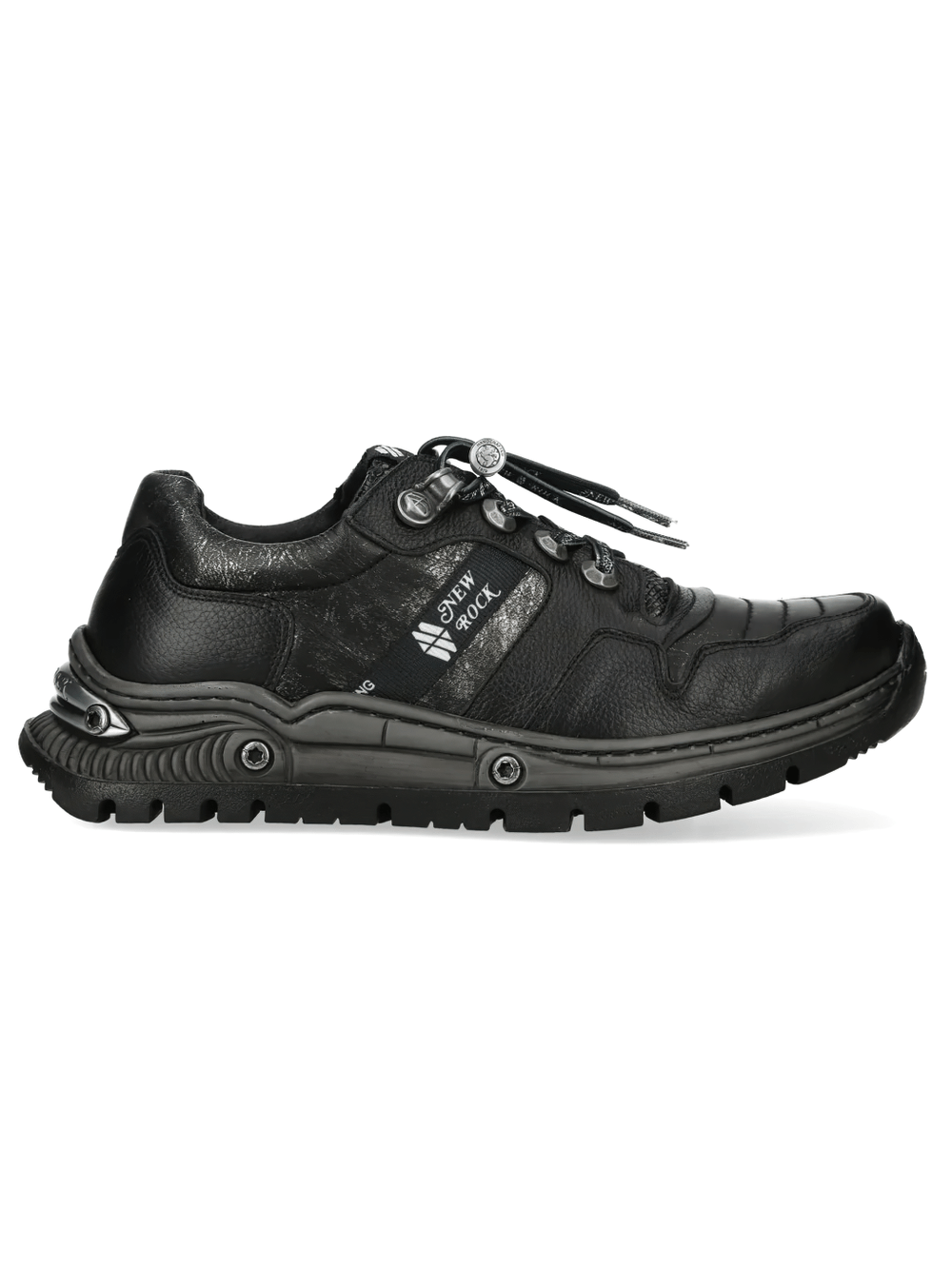 NEW ROCK Men's Gothic Rock Low-Top Chunky Tread Sneakers