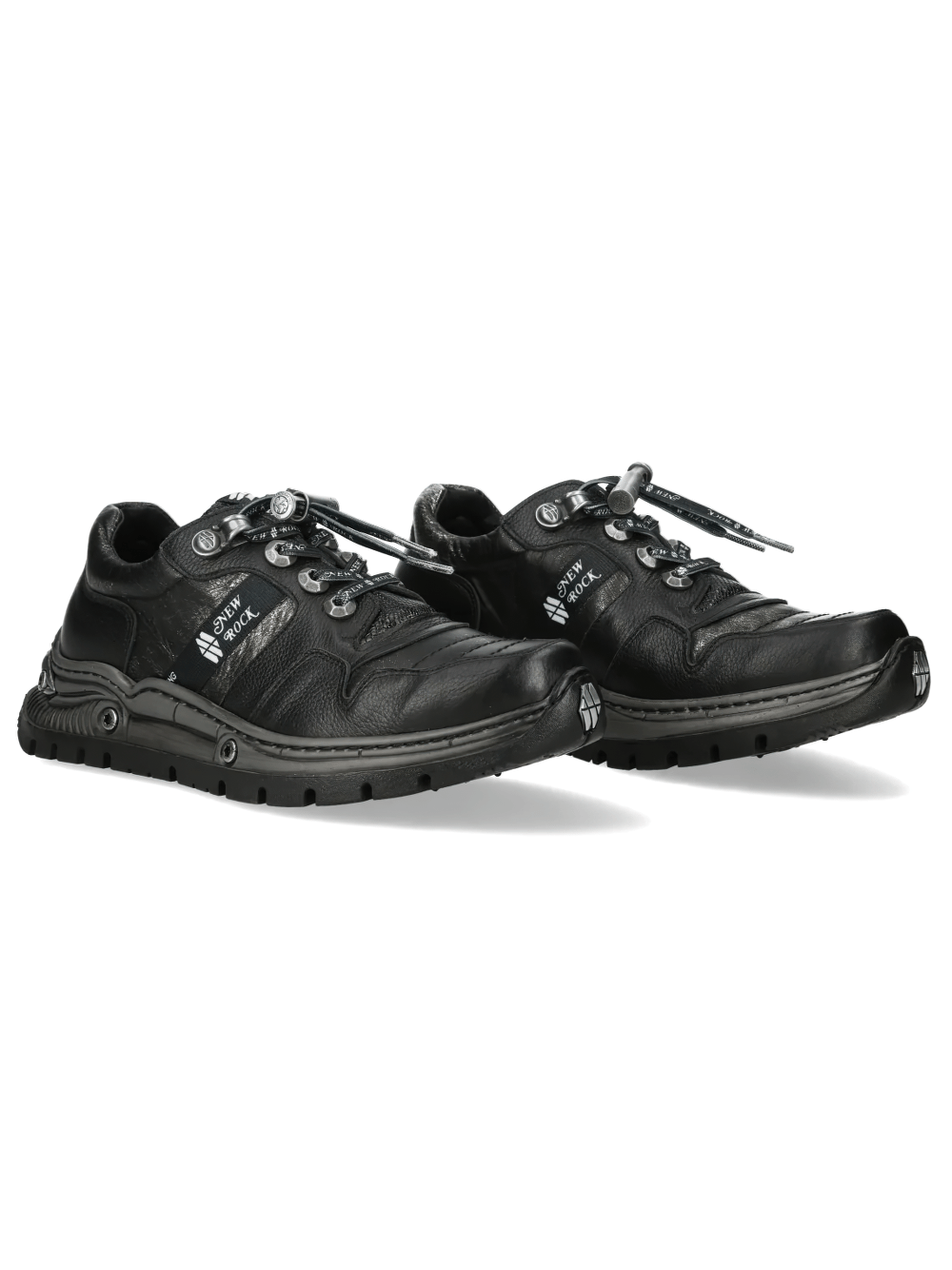 NEW ROCK Men's Gothic Rock Low-Top Chunky Tread Sneakers