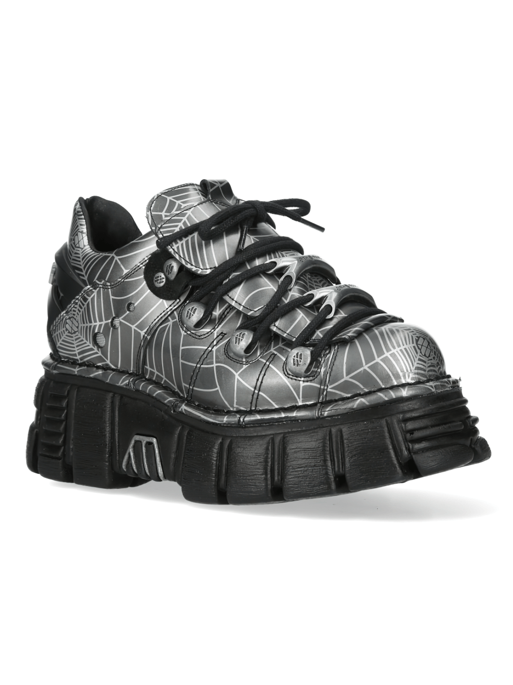NEW ROCK Men's Gray Punk Shoes with OverSized Platform Sole