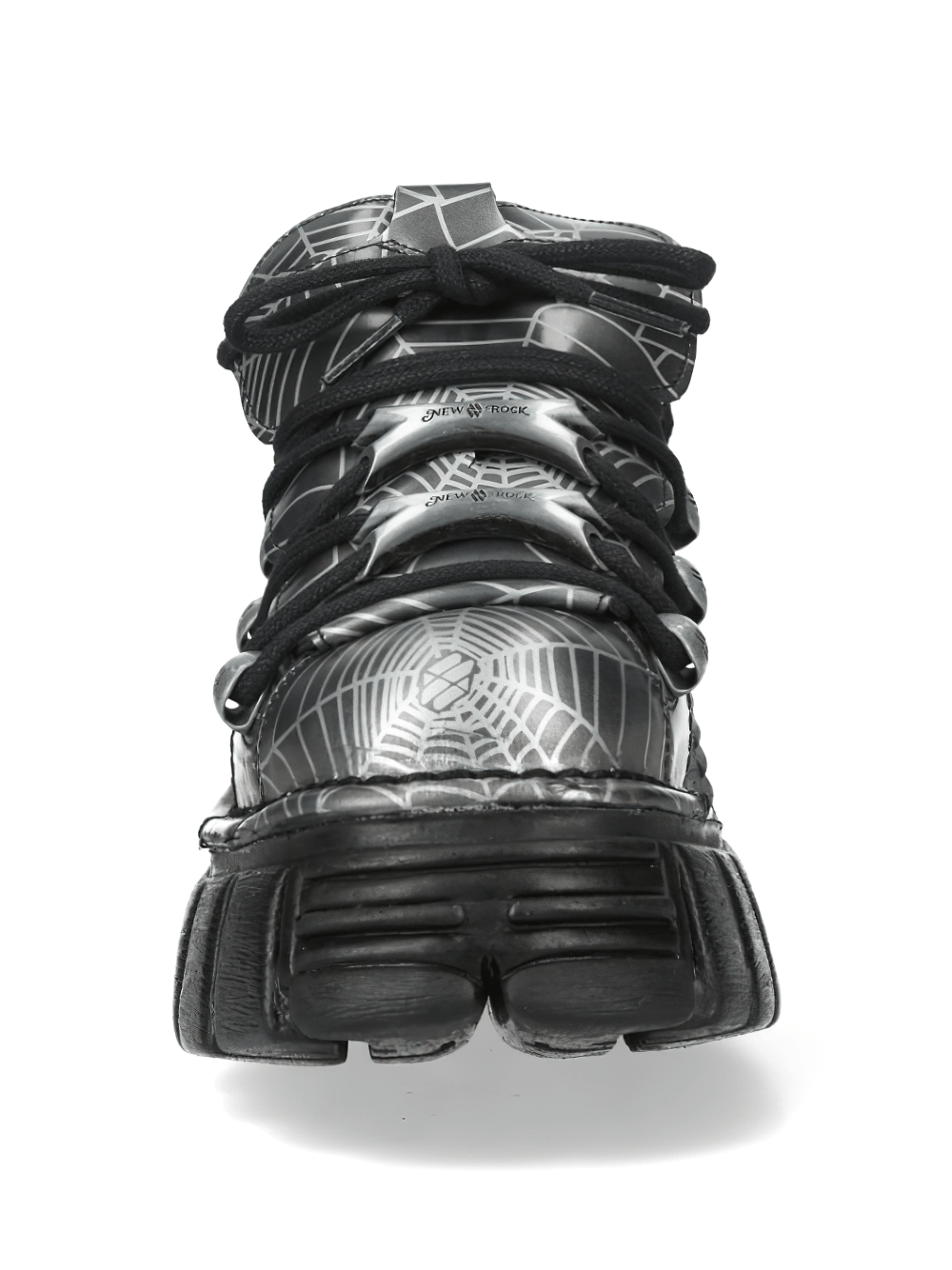 NEW ROCK Men's Gray Punk Shoes with OverSized Platform Sole