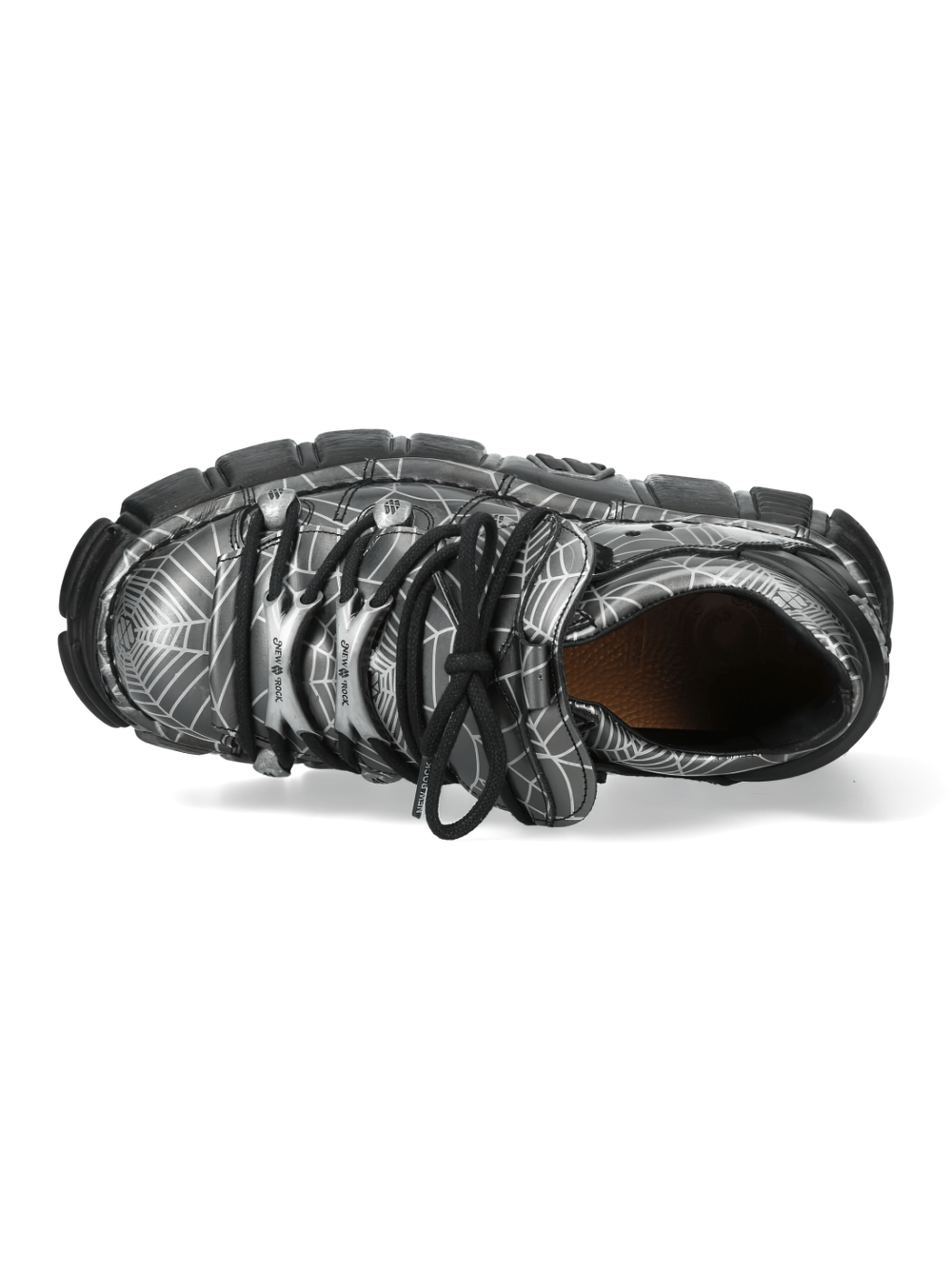 NEW ROCK Men's Gray Punk Shoes with OverSized Platform Sole