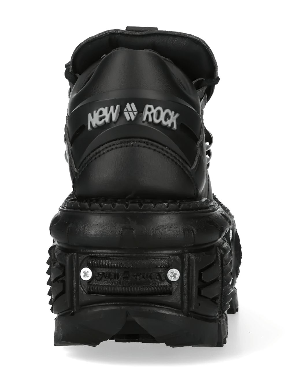 NEW ROCK Men's Industrial Platform Shoes with Silver Hooks