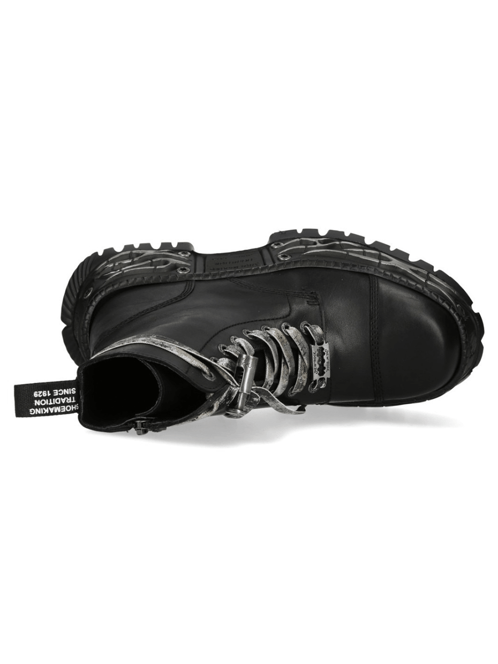 NEW ROCK Men's Lace Up Boots with Sculpted Platform Soles