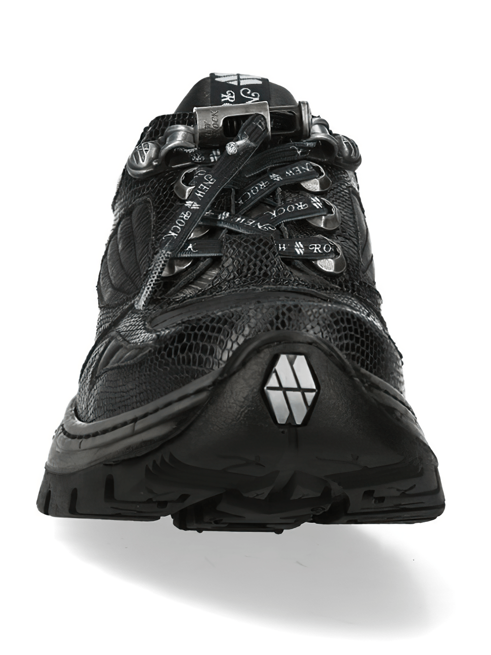 NEW ROCK Men's Low-Top Shoes with Reptile Textured Panels