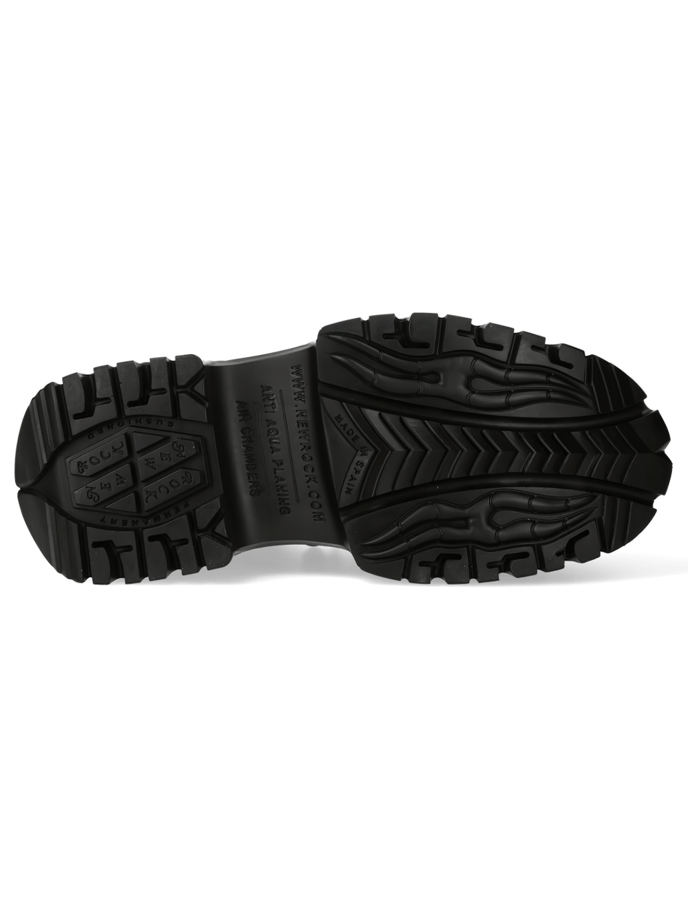 NEW ROCK Men's Platform Shoes with Flame Soles and Buckle