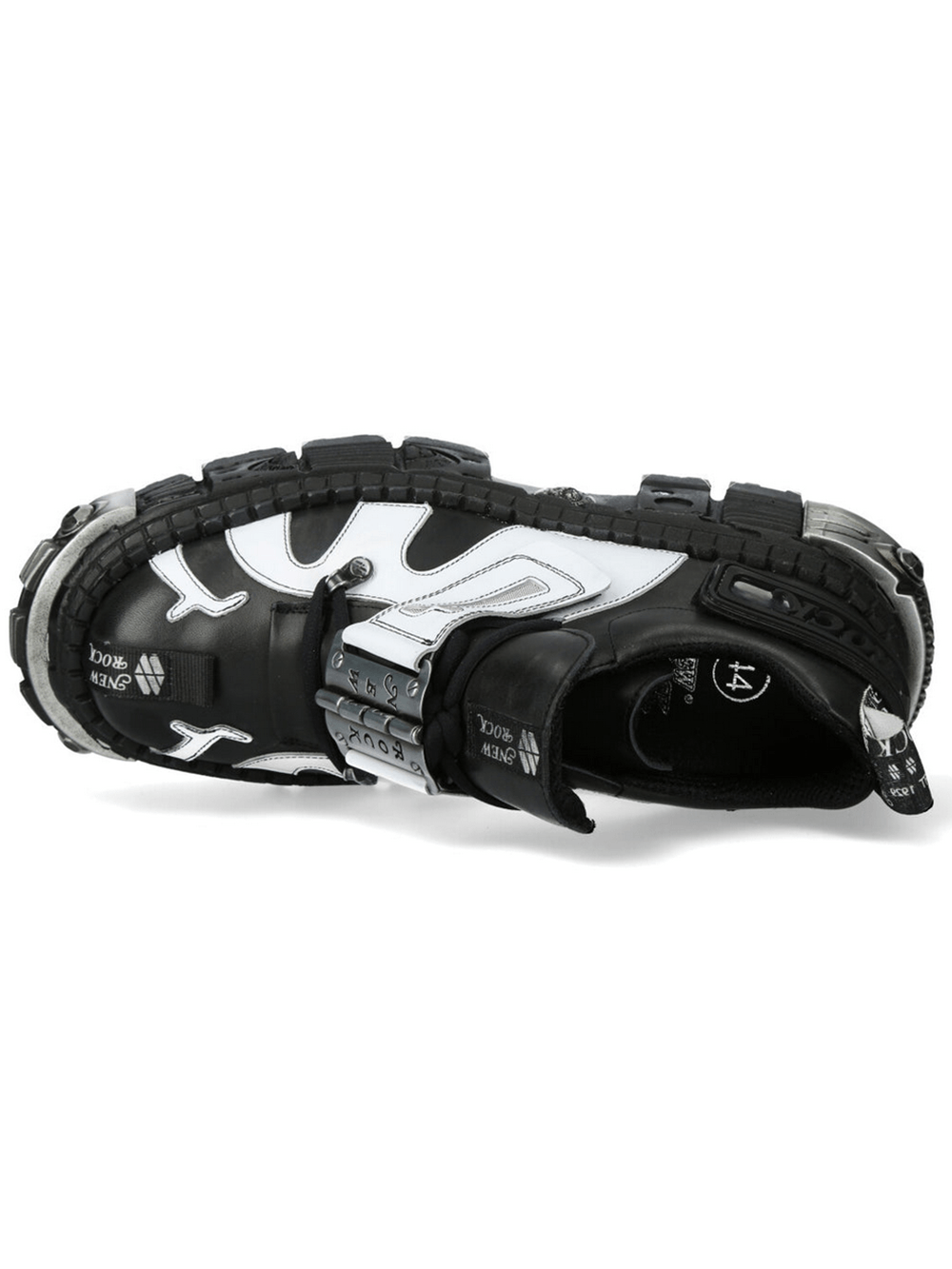 NEW ROCK Men's Platform Shoes with OverSized Buckle Strap