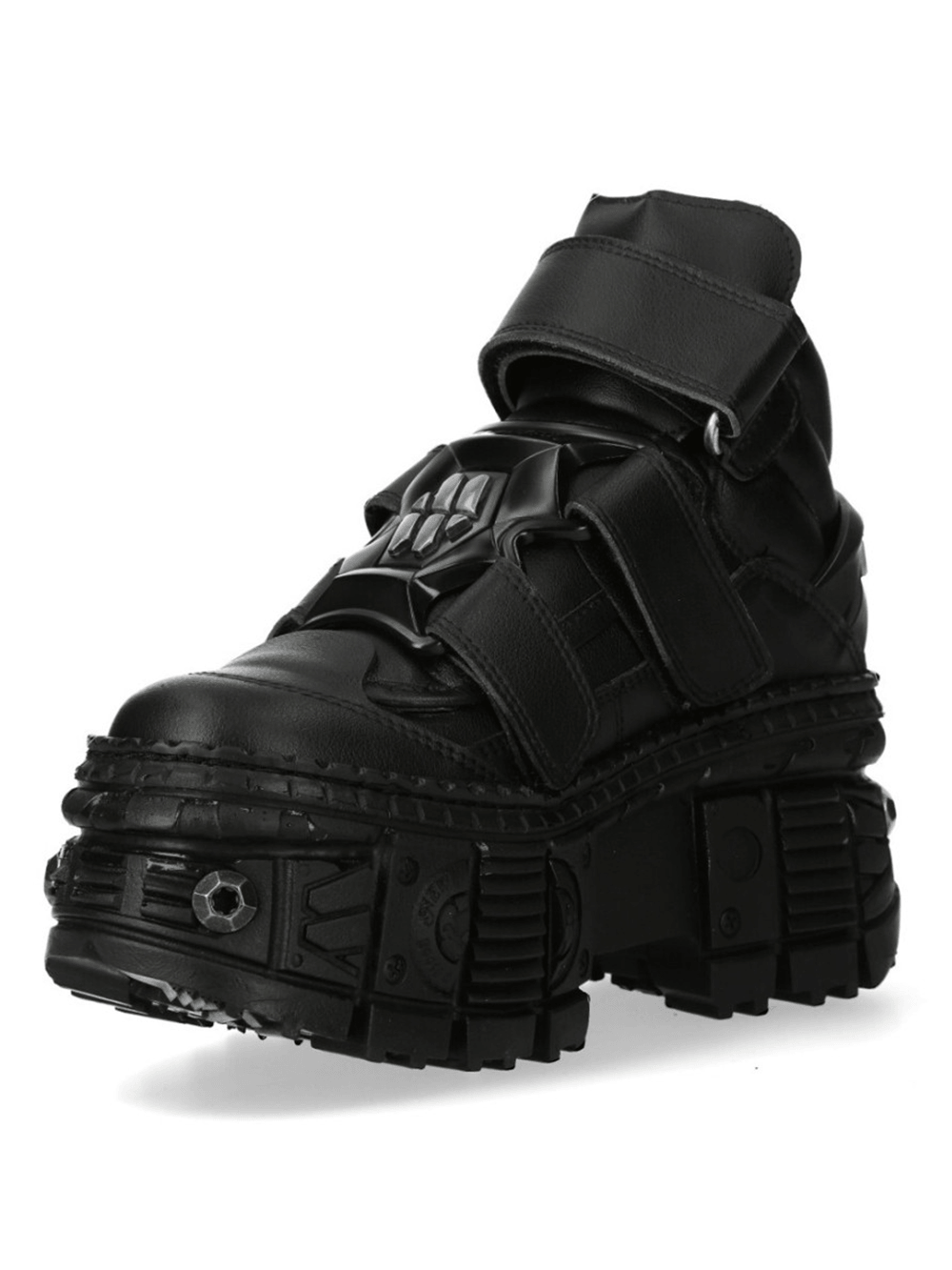 NEW ROCK Men's Platform Shoes with Velcro and Armored Sole