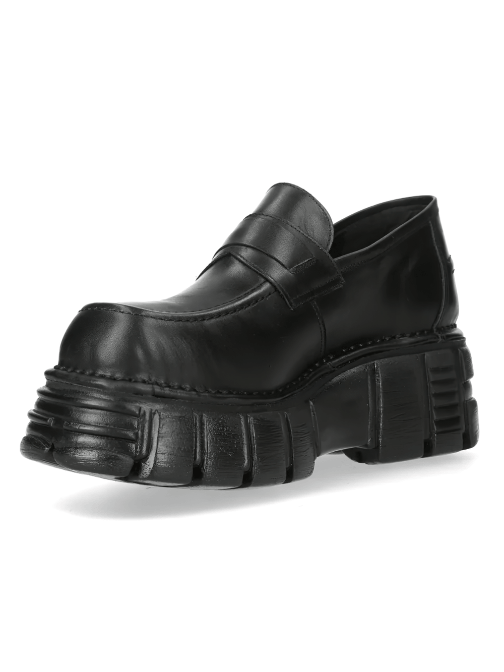 NEW ROCK Men's Platform Slip On Loafers with Chunky Sole