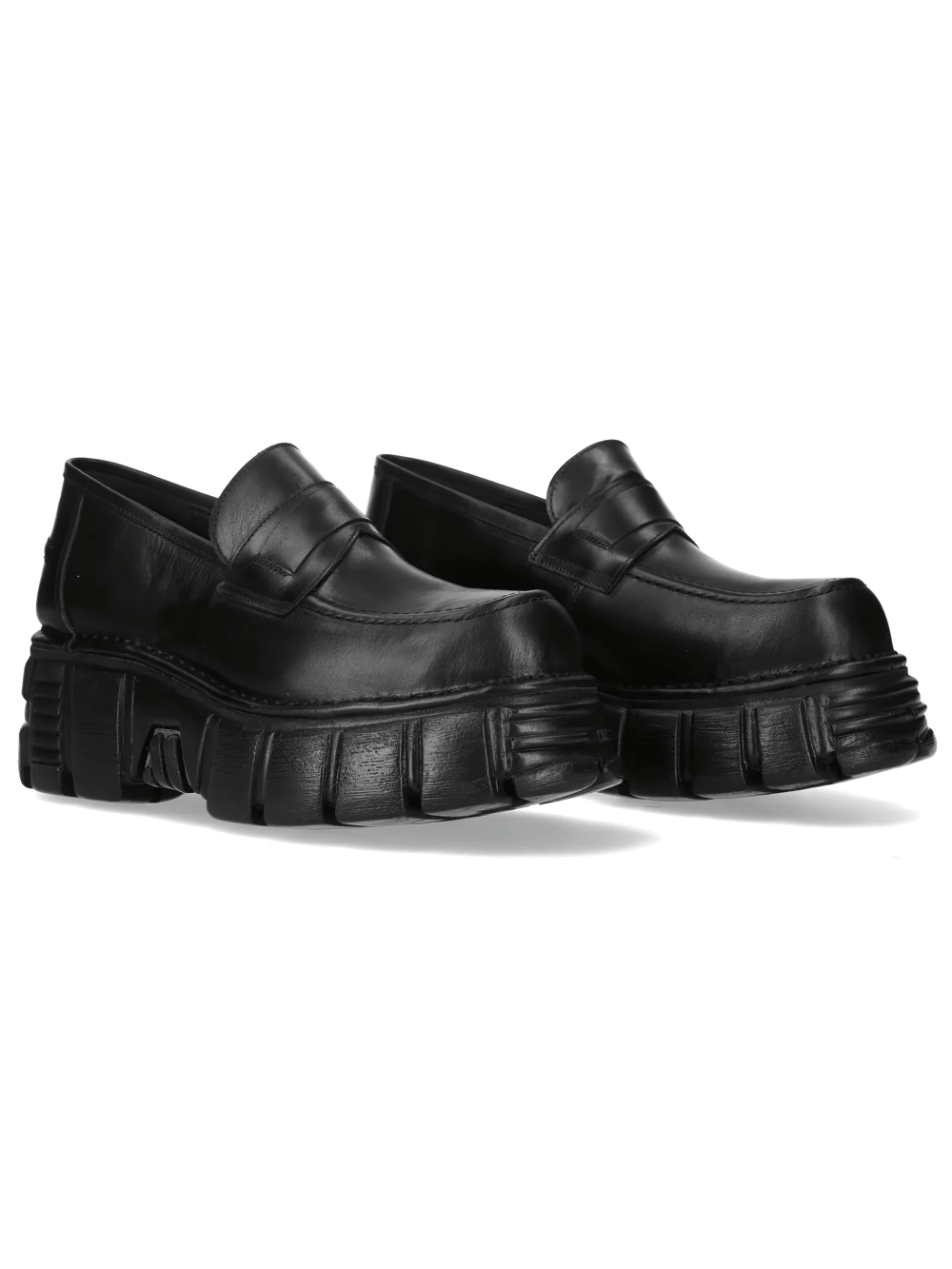 NEW ROCK Men's Platform Slip On Loafers with Chunky Sole