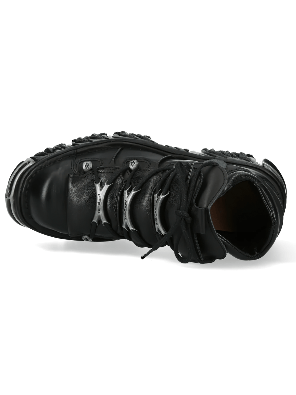 NEW ROCK Men's Punk Ankle Boots With Front Plates Trim