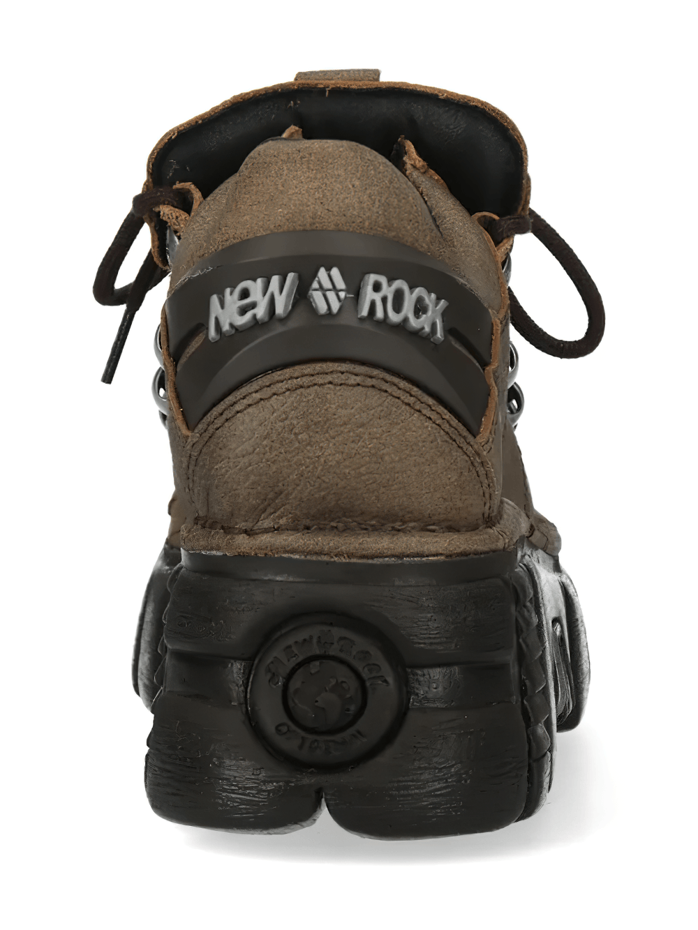 NEW ROCK Men's Punk Ankle Boots With Silver Hardware Details