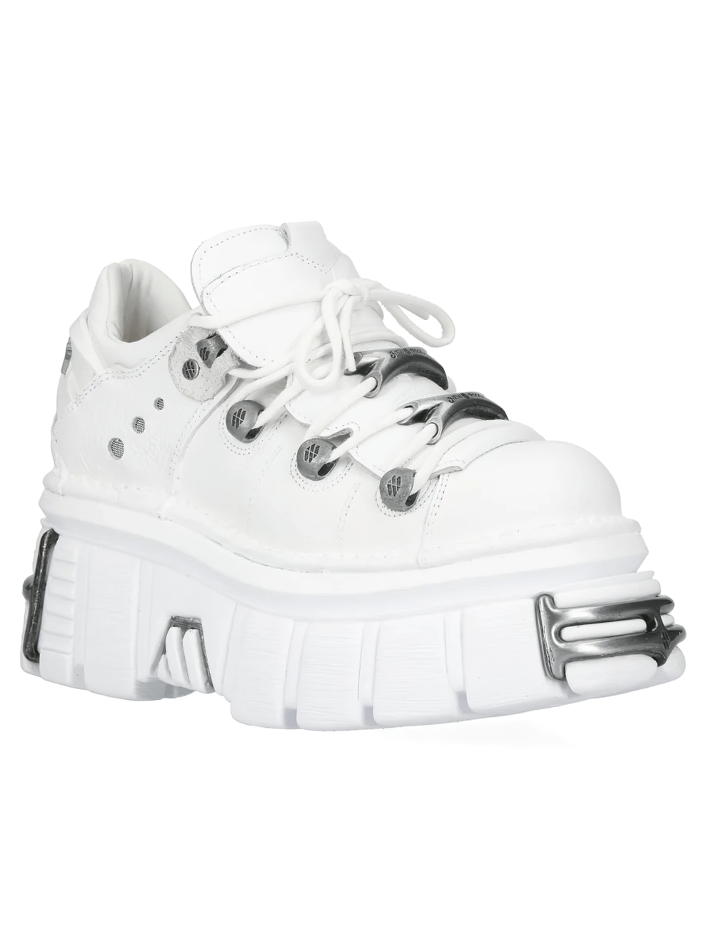 NEW ROCK Men's Punk Platform Shoes with Silver Trim Edge