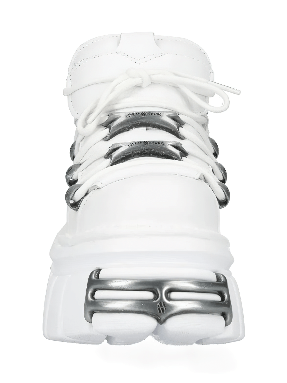 NEW ROCK Men's Punk Platform Shoes with Silver Trim Edge