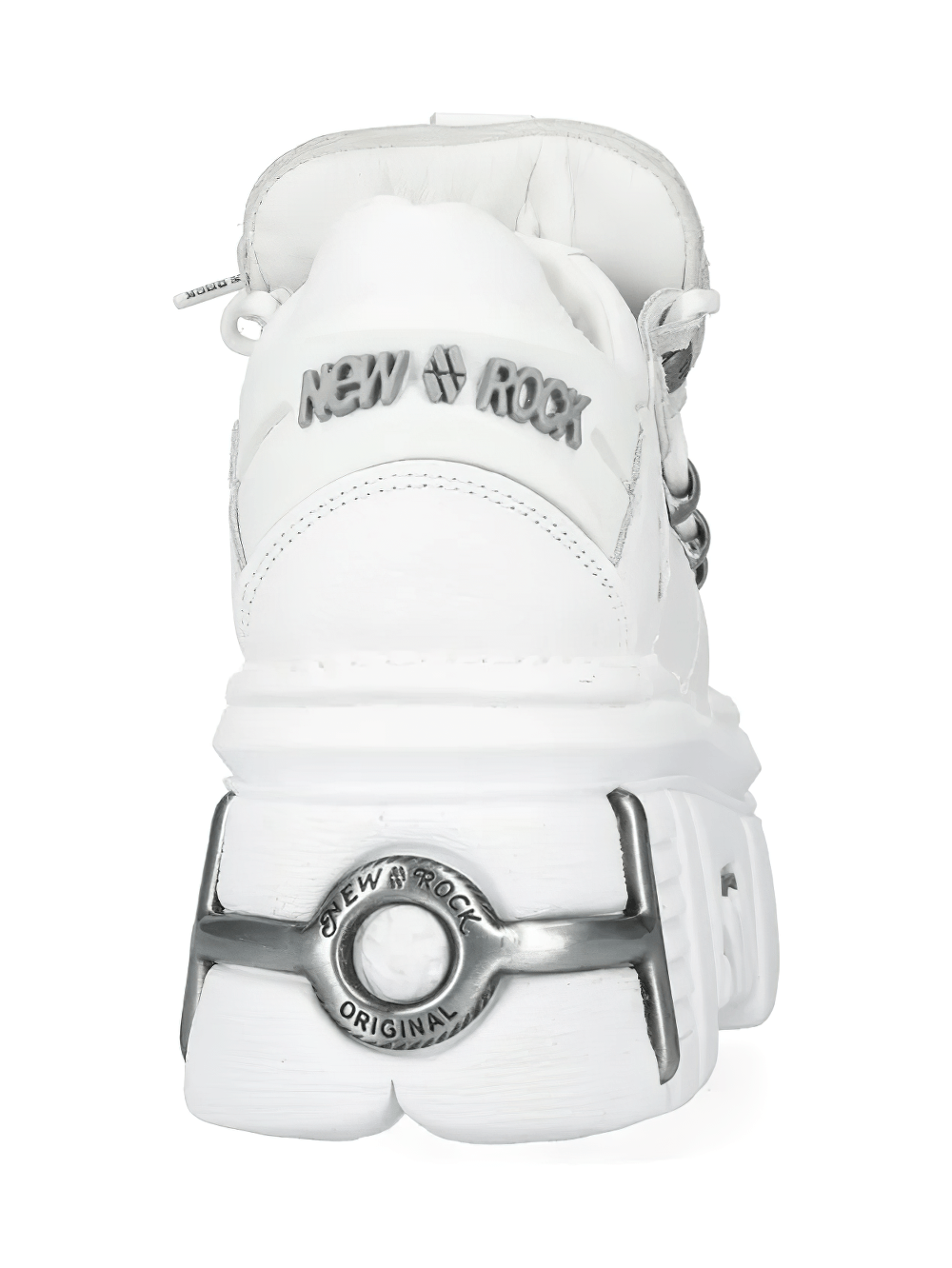 NEW ROCK Men's Punk Platform Shoes with Silver Trim Edge