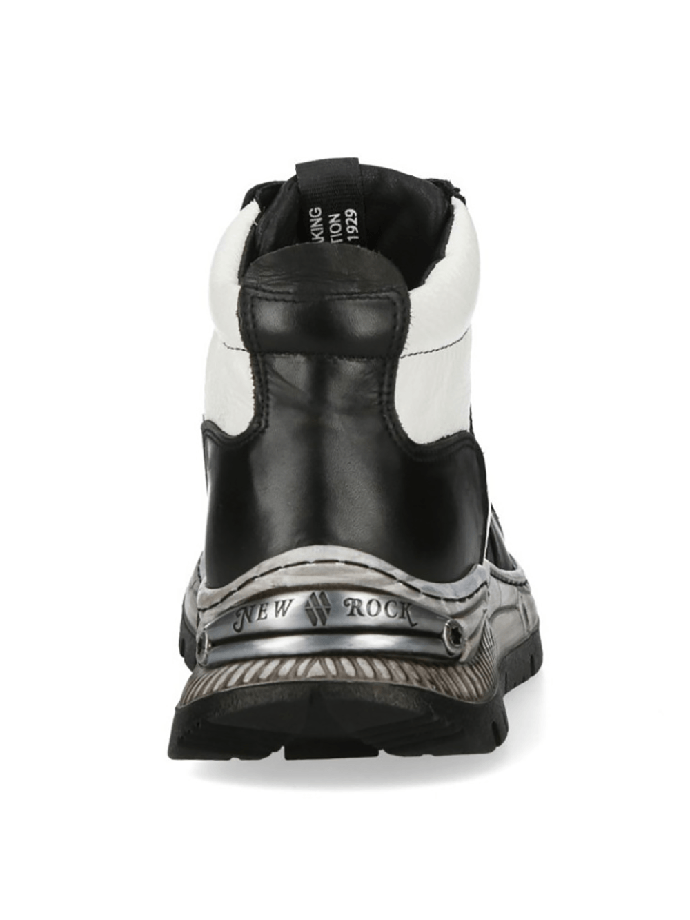 NEW ROCK Men's Rock Ankle Boots with Metallic Blue Accents