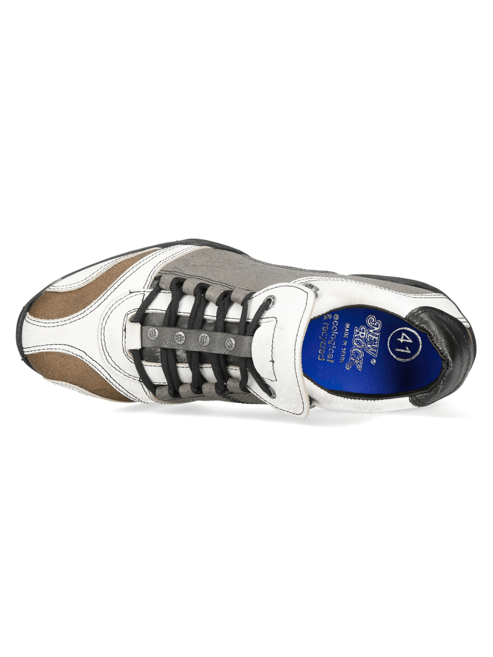 NEW ROCK Men's Rock Lace-Up Sports Shoes with Side Panels