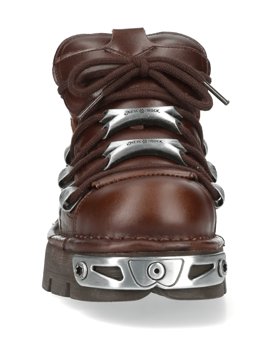 NEW ROCK Men's Shoes with Metal Plates and Rugged Lug Sole