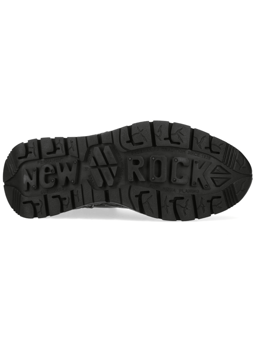 NEW ROCK Men's Sneakers in Black with Baroque Detailing