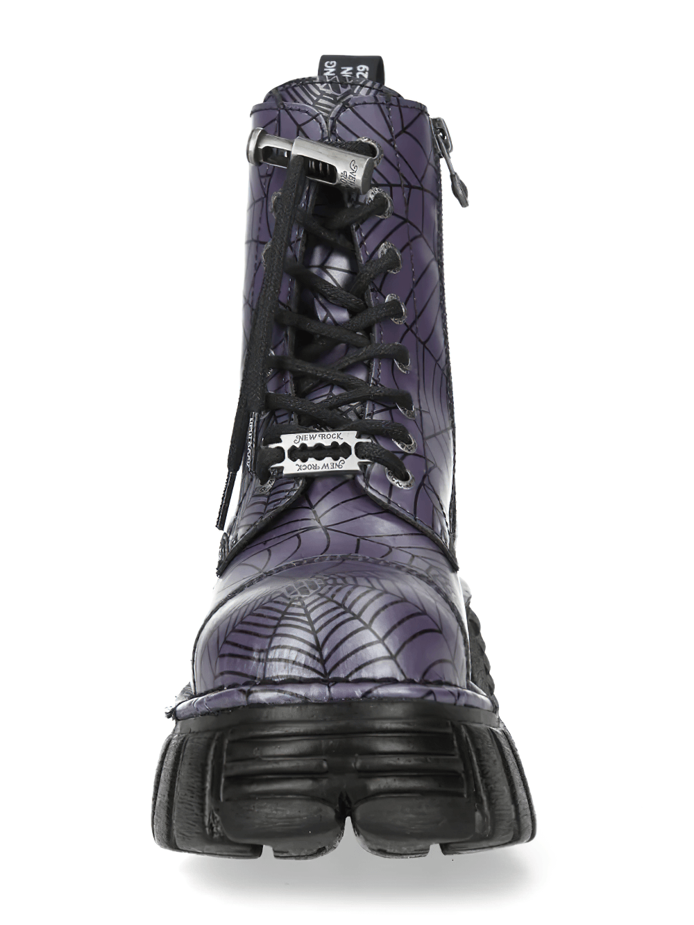NEW ROCK Men's Spiderweb Boots with Chunky Lug Platform