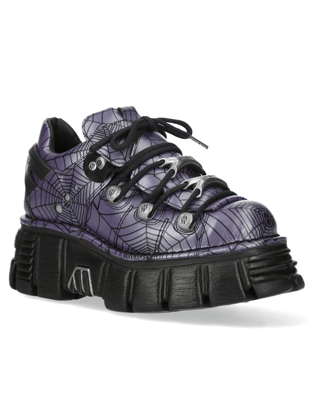 NEW ROCK Men's Spiderweb Shoes with Chunky Platform Soles