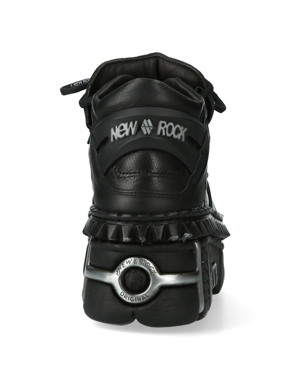 NEW ROCK Men's Studded Black Platform Shoes for Edgy Style