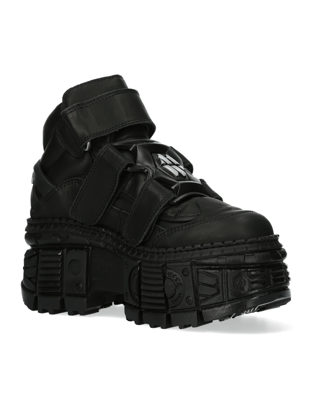 NEW ROCK Men's Trendy Strap Black Ankle Boots for All Styles