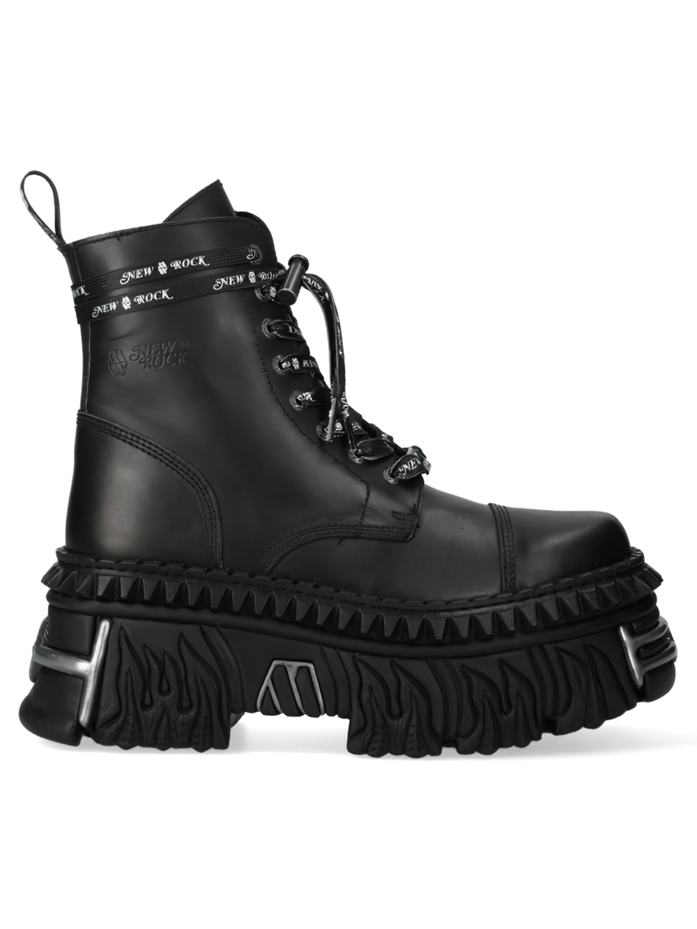 NEW ROCK Men's Black Platform Boots in Gothic Style
