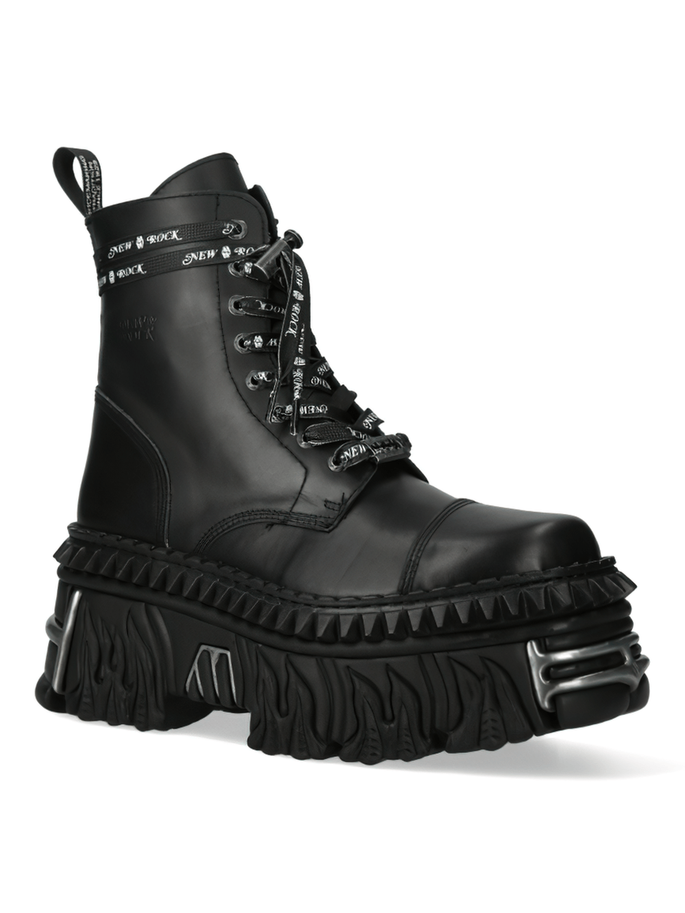 NEW ROCK Men's Black Platform Boots in Gothic Style