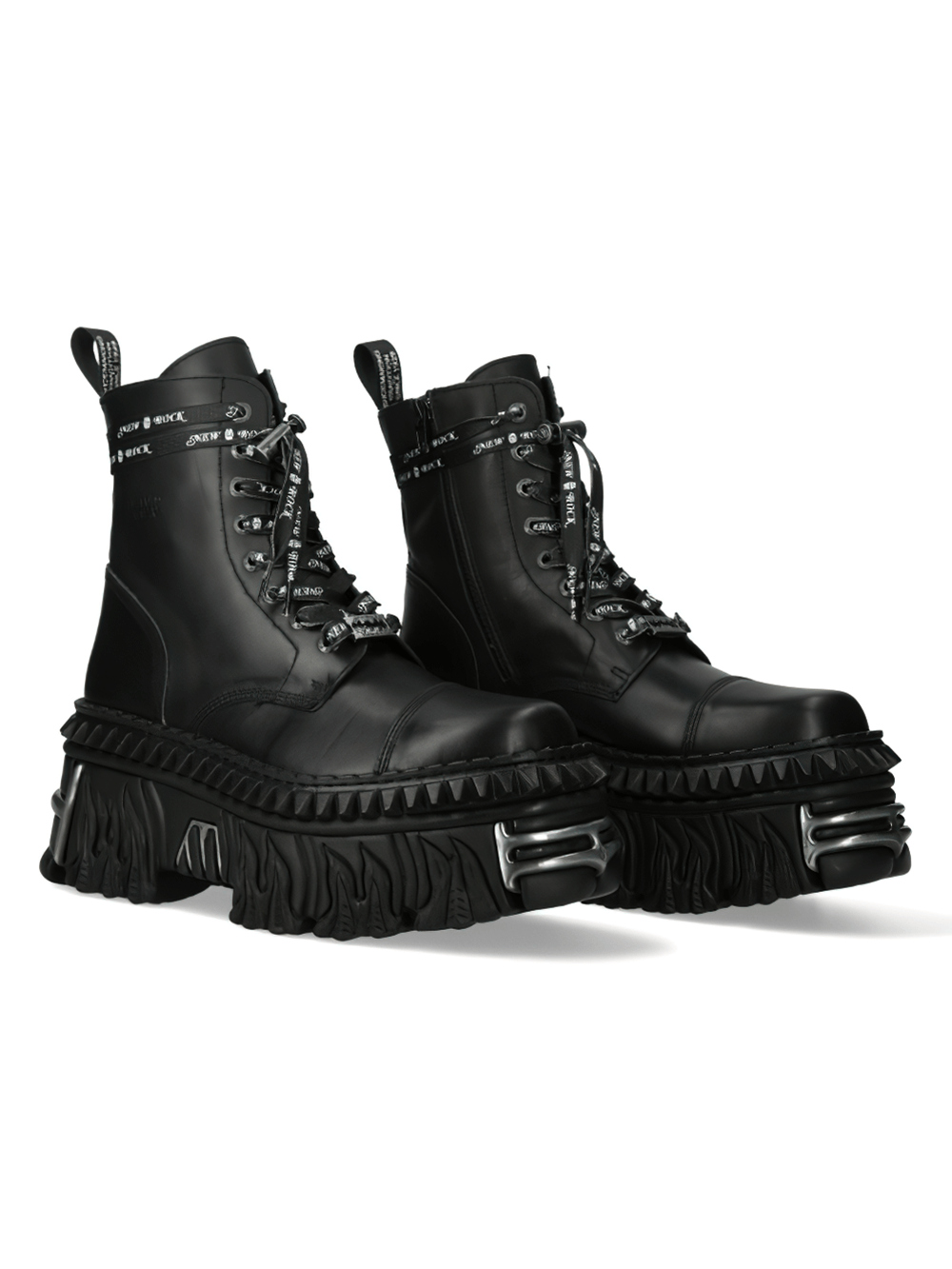 NEW ROCK Men's Black Platform Boots in Gothic Style