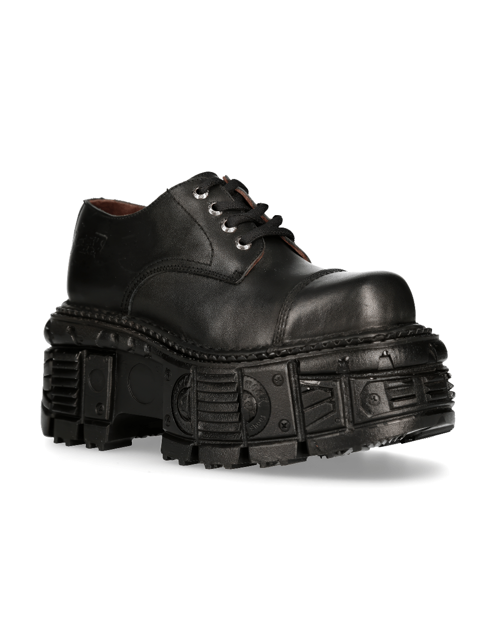 NEW ROCK Men's Rugged Black Platform Ankle Shoes