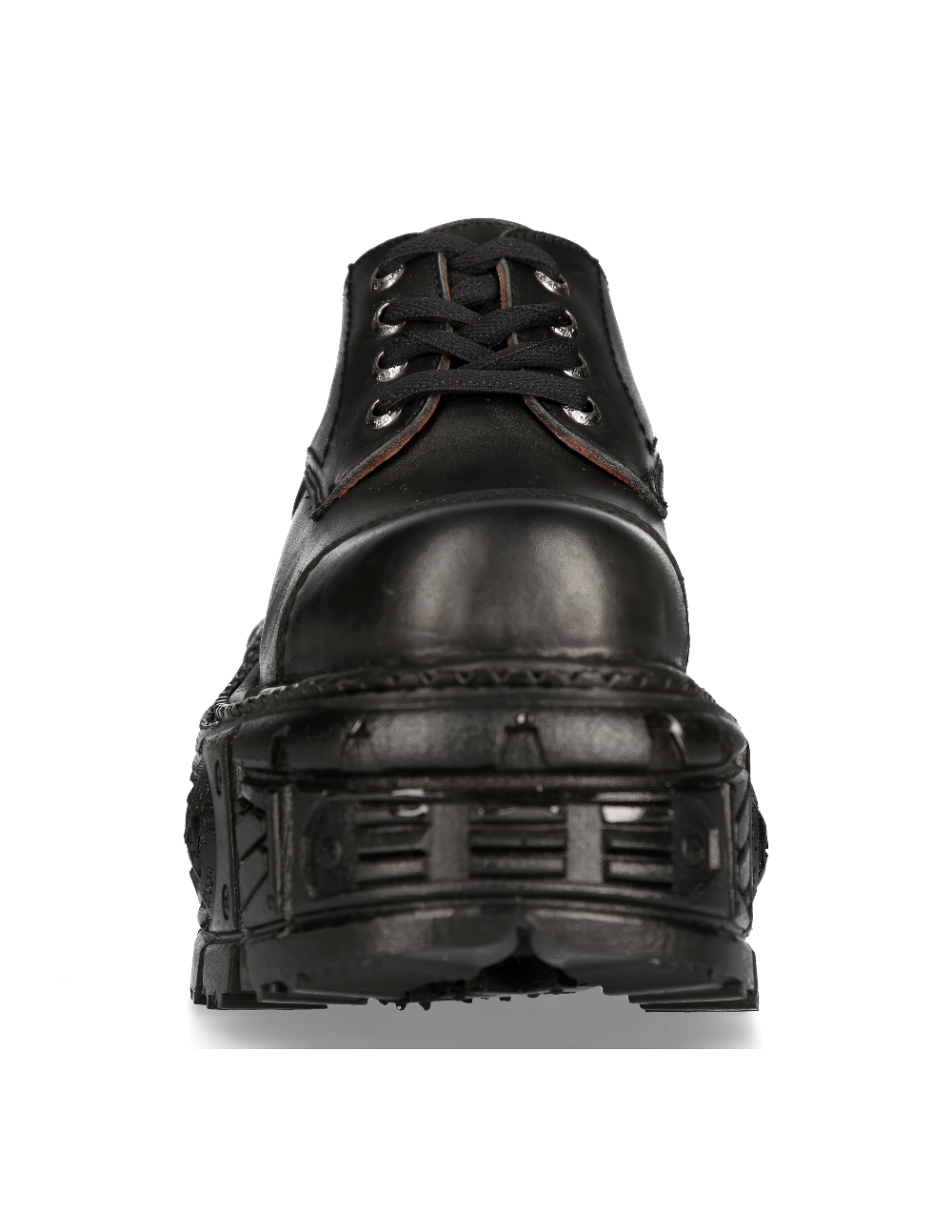 NEW ROCK Men's Rugged Black Platform Ankle Shoes