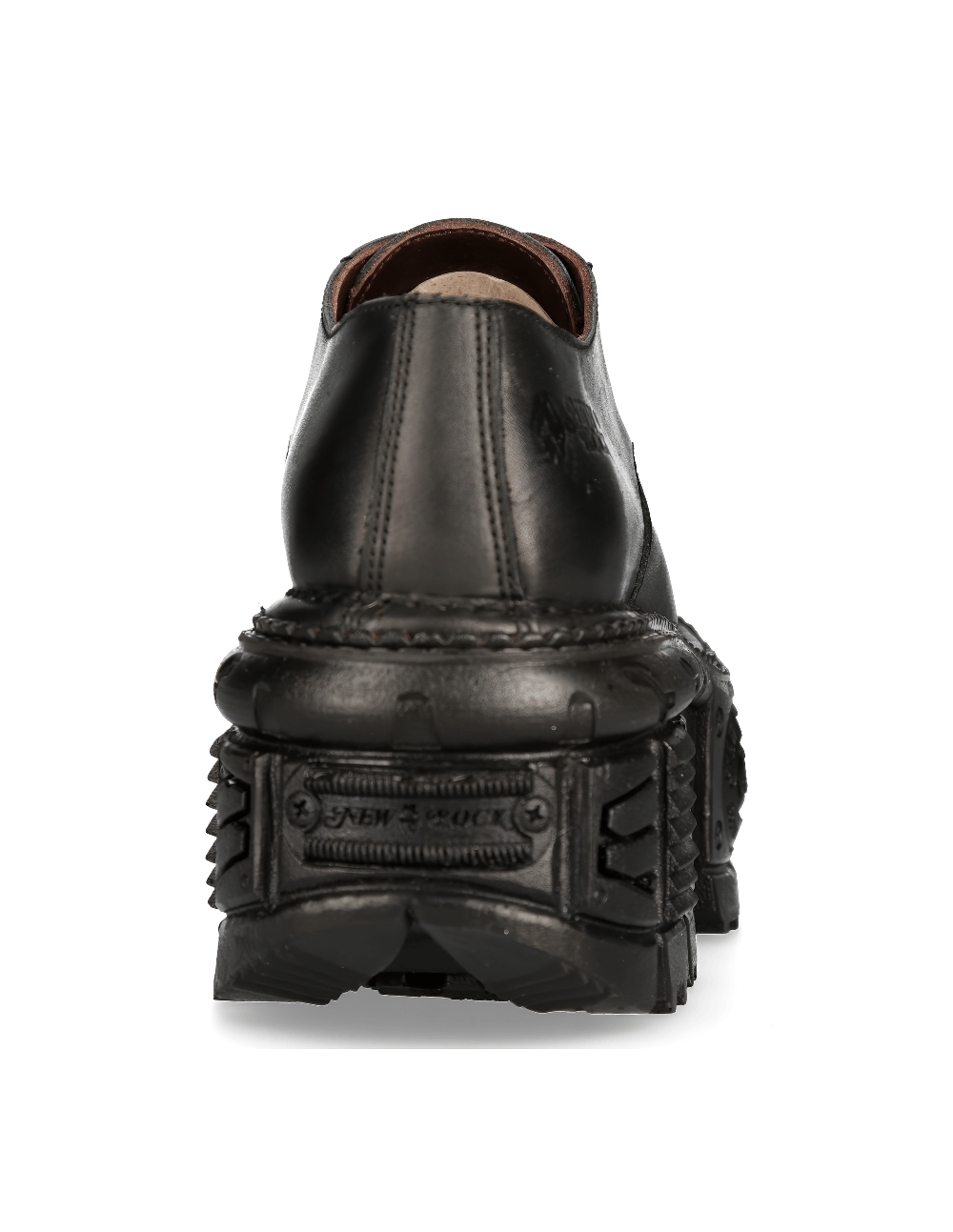 NEW ROCK Men's Rugged Black Platform Ankle Shoes