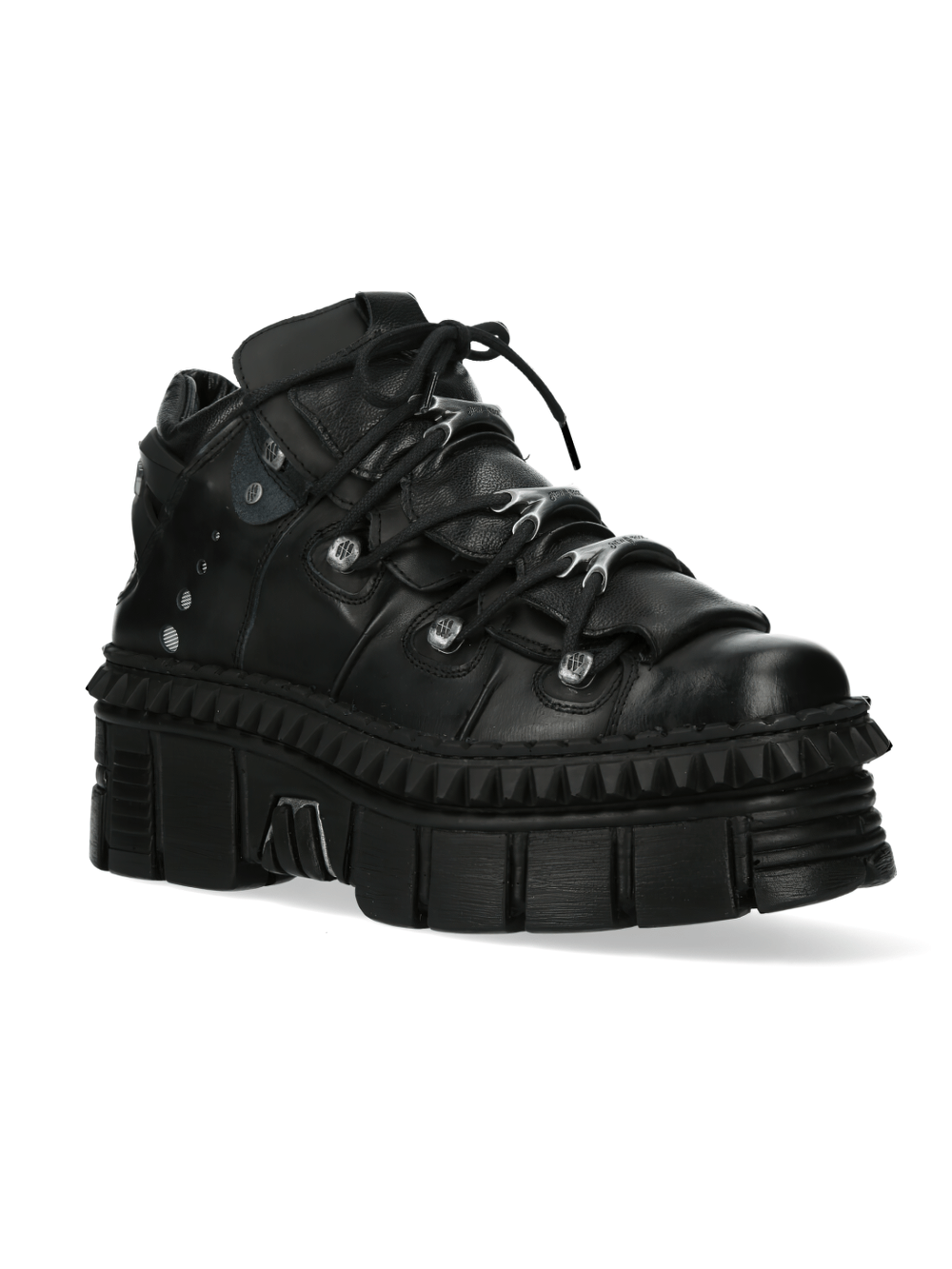 NEW ROCK Men's Urban Heavy Platform Boots with Metallic Details