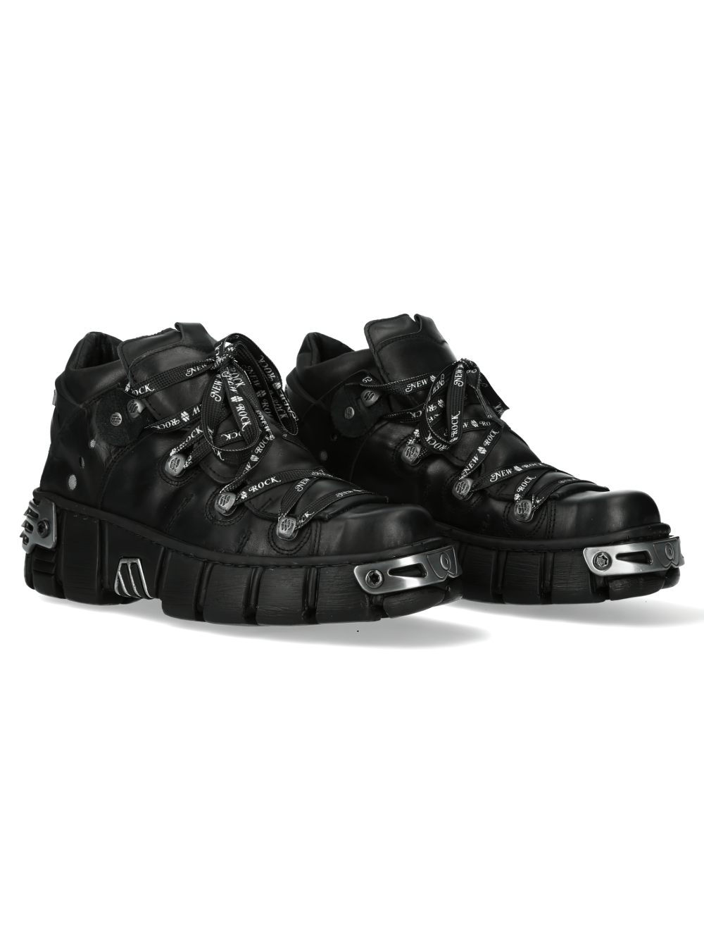 NEW ROCK Men's Urban Heavy Rock Boots with Metallic Accents