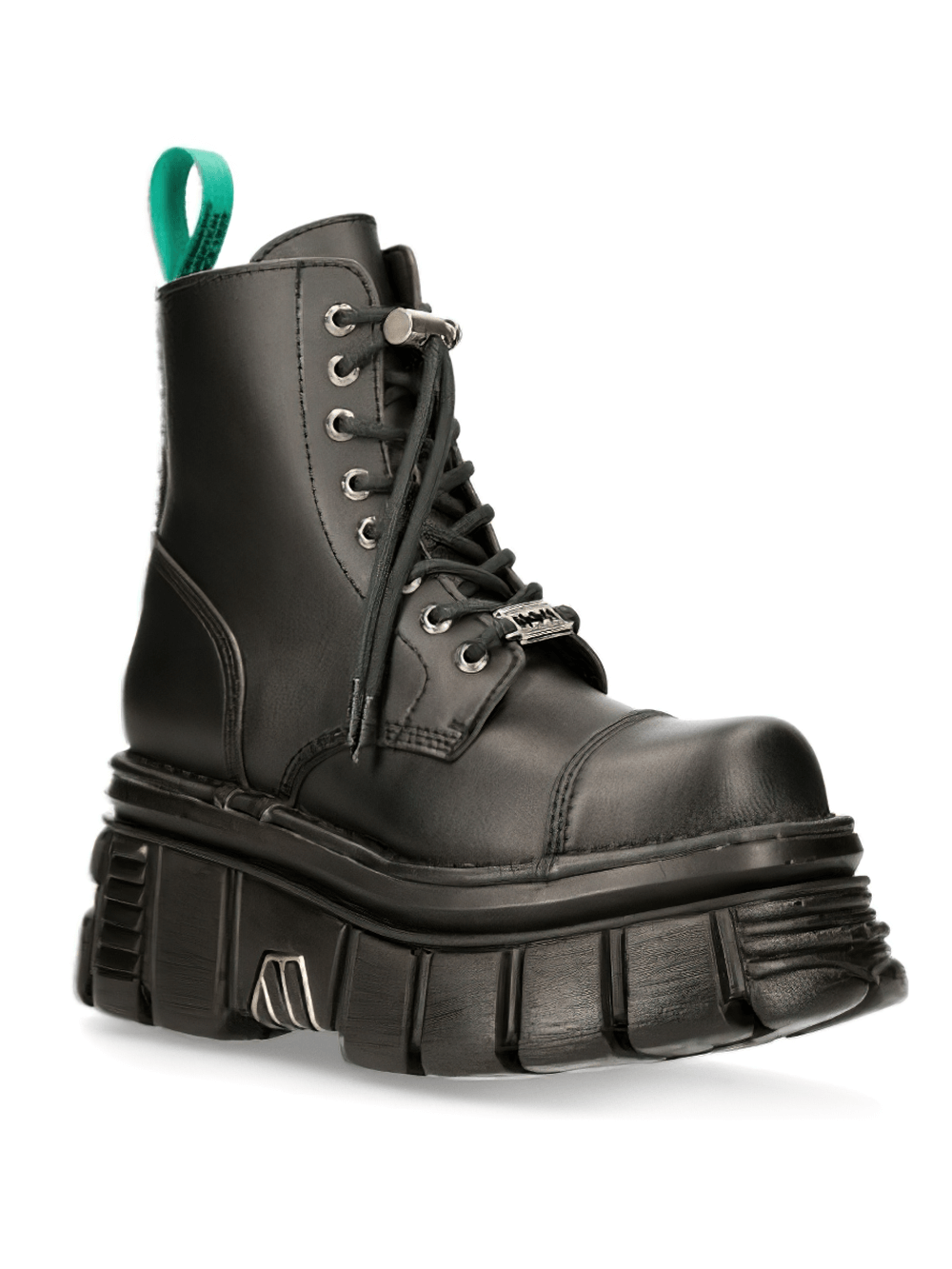 NEW ROCK Men's Urban Military Vegan Ankle Boots with Laces